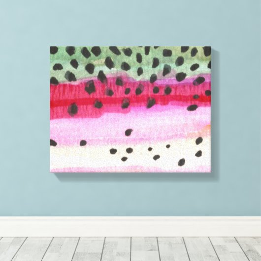 Regenbogenforelle Leinwanddruck (Insitu (Holzboden))