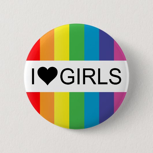 Regenbogenforelle Liebe.. Herzmädchen. Button (Vorderseite)