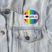 Regenbogenforelle Liebe.. Herzmädchen. Button (Beispiel)