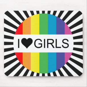 Regenbogenforelle Liebe.. Herzmädchen. Mousepad