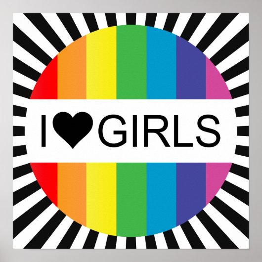 Regenbogenforelle Liebe.. Herzmädchen. Poster (Vorne)