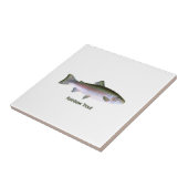Regenbogenforelle-Logo Fliese (Seite)