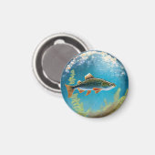Regenbogenforelle Magnet (Vorderseite/Rückseite)