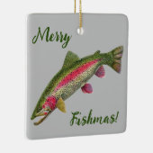 Regenbogenforelle Merry Fishmas Ornament (Rechts)