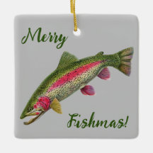 Regenbogenforelle Merry Fishmas Ornament