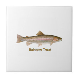 Regenbogenforelle (mit Titel) Fliese
