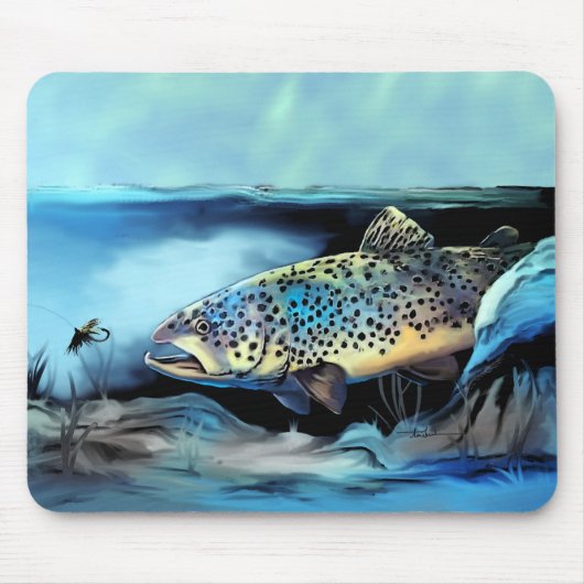Regenbogenforelle Mousepad (Vorne)