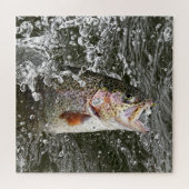 Regenbogenforelle nimmt den Weißwurmfang Puzzle (Horizontal)