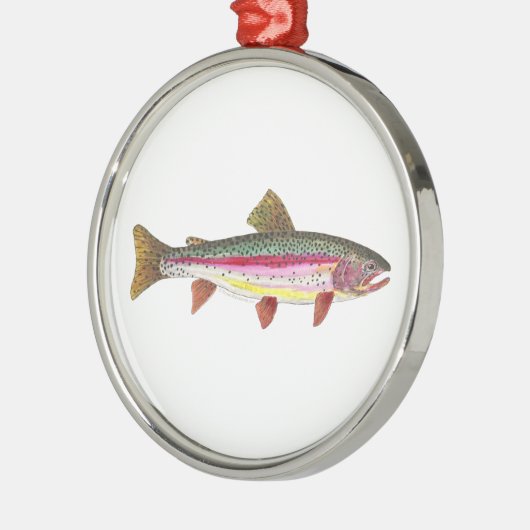 Regenbogenforelle Ornament Aus Metall (Links)