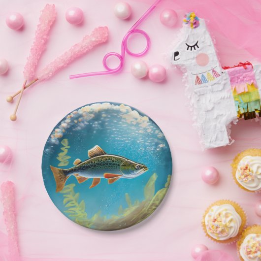 Regenbogenforelle Pappteller (Party)