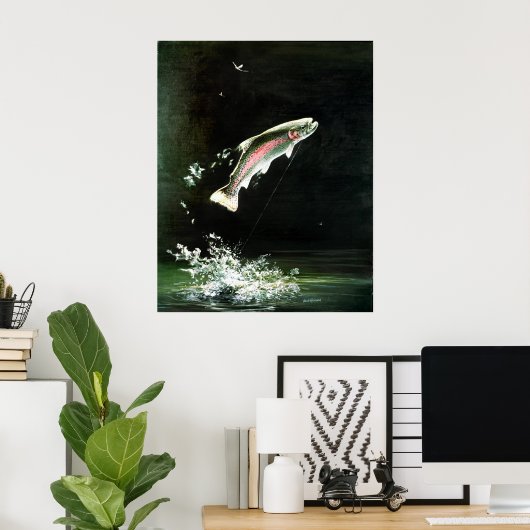 Regenbogenforelle Poster (Heimbüro)