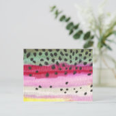 Regenbogenforelle Postkarte (Stehend Vorderseite)