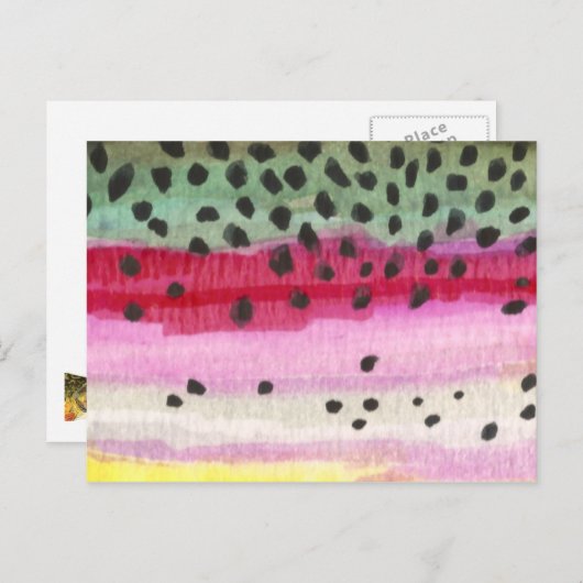 Regenbogenforelle Postkarte (Vorne/Hinten)