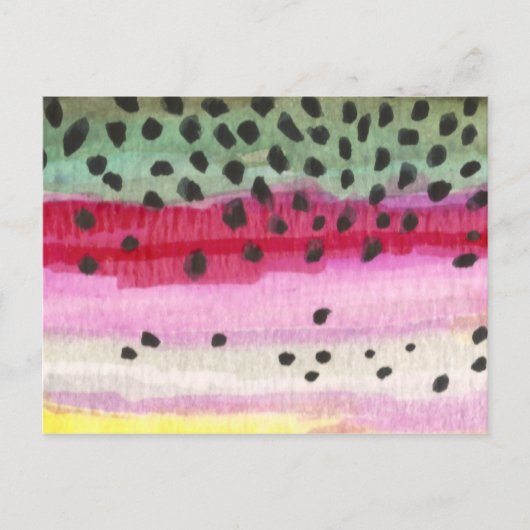 Regenbogenforelle Postkarte (Vorderseite)