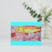 Regenbogenforelle Postkarte (Stehend Vorderseite)