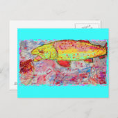 Regenbogenforelle Postkarte (Vorne/Hinten)