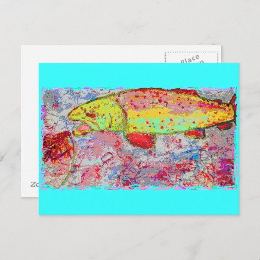 Regenbogenforelle Postkarte (Vorne/Hinten)