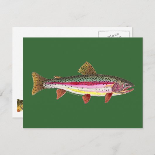 Regenbogenforelle Postkarte (Vorne/Hinten)