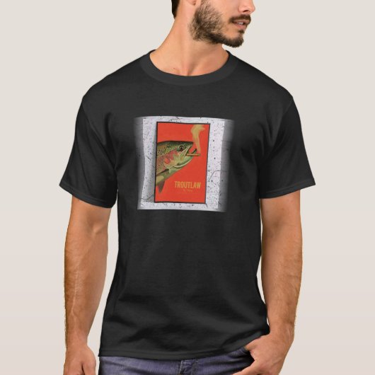 Regenbogenforelle Räuchern, Fliegenfischen T-Shirt (Vorderseite)
