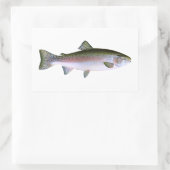 Regenbogenforelle Rechteckiger Aufkleber (Tasche)