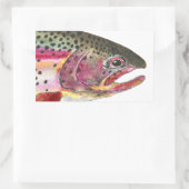 Regenbogenforelle Rechteckiger Aufkleber (Tasche)