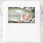 Regenbogenforelle Rechteckiger Aufkleber (Tasche)