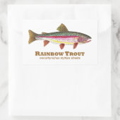 Regenbogenforelle Rechteckiger Aufkleber (Tasche)