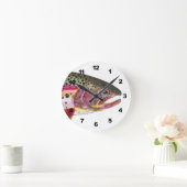 Regenbogenforelle Runde Wanduhr (Zuhause)
