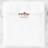 Regenbogenforelle Runder Aufkleber (Tasche)