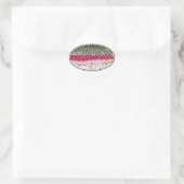 Regenbogenforelle Runder Aufkleber (Tasche)