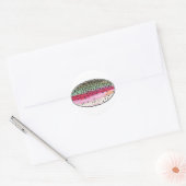Regenbogenforelle Runder Aufkleber (Umschlag)