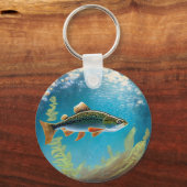 Regenbogenforelle Schlüsselanhänger (Vorderseite)