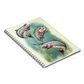 Regenbogenforelle Schwimmen Notizblock (Rechte Seite)