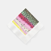 Regenbogenforelle Serviette (Ecke)