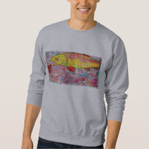 Regenbogenforelle-Siebdruckblick Sweatshirt