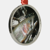 Regenbogenforelle Silbernes Ornament (Rechts)