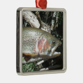 Regenbogenforelle Silbernes Ornament (Rechts)