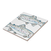 Regenbogenforelle-Skizze Fliese (Seite)