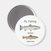 Regenbogenforelle - Steelhead Magnet (Vorderseite/Rückseite)