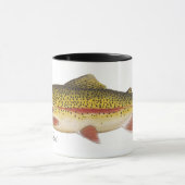 Regenbogenforelle-Tassenweiß mit Schwarzem Tasse (Zentrum)