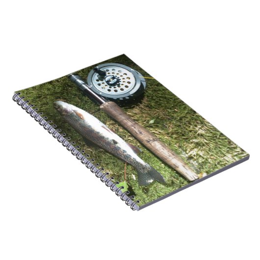 Regenbogenforelle und Fliegenfischer Notizblock (Rechte Seite)