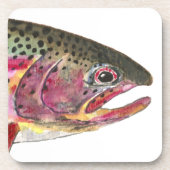 Regenbogenforelle Untersetzer (Vorderseite)