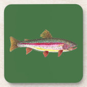 Regenbogenforelle Untersetzer (Vorderseite)