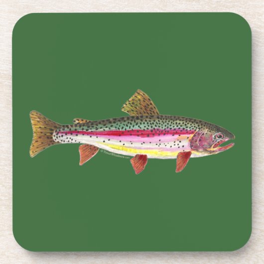 Regenbogenforelle Untersetzer (Vorderseite)