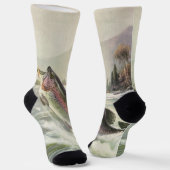 Regenbogenforelle, Vintage-Angler fischt nach Fisc Socken (Gewinkelt)