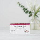 Regenbogenforelle Visitenkarte (Stehend Vorderseite)