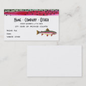 Regenbogenforelle Visitenkarte (Vorne/Hinten)