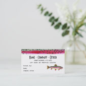 Regenbogenforelle Visitenkarte (Stehend Vorderseite)