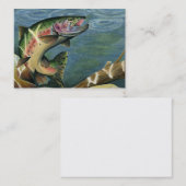 REGENBOGENFORELLE Visitenkarte-Schablone Visitenkarte (Vorne/Hinten)