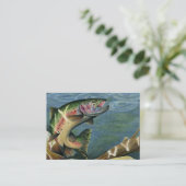 REGENBOGENFORELLE Visitenkarte-Schablone Visitenkarte (Stehend Vorderseite)